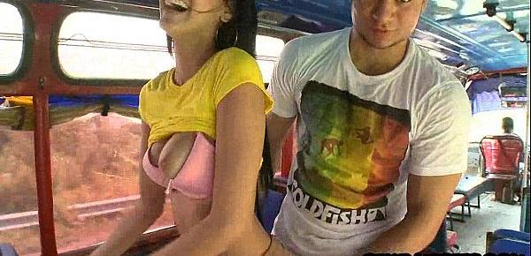  Young latina bitch gets fuck on a bus 16
